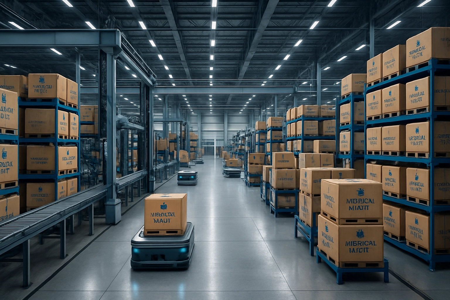 A modern warehouse supporting nationwide medical equipment distribution